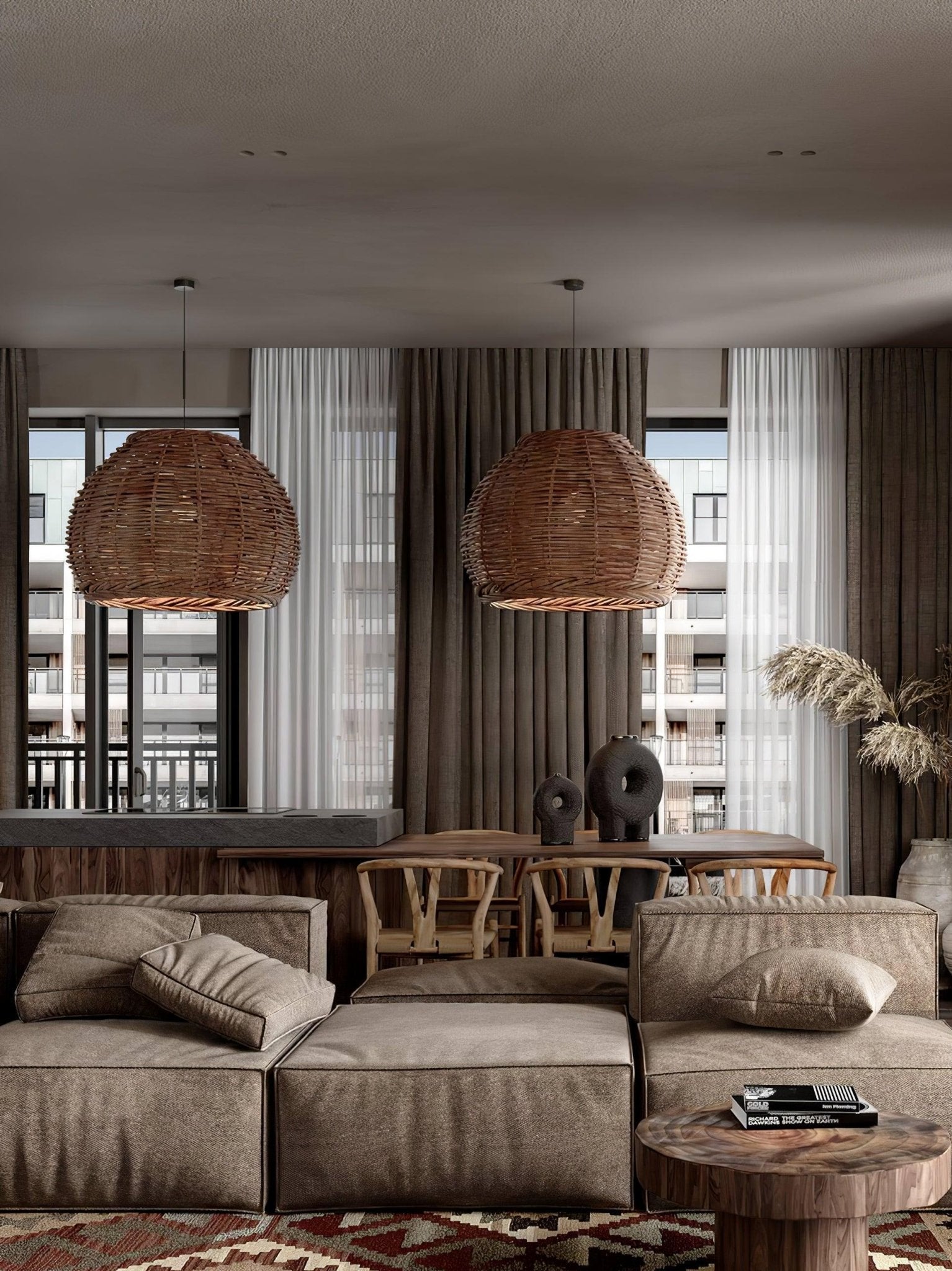 Wickora Vintage Wicker Pendant Lamp