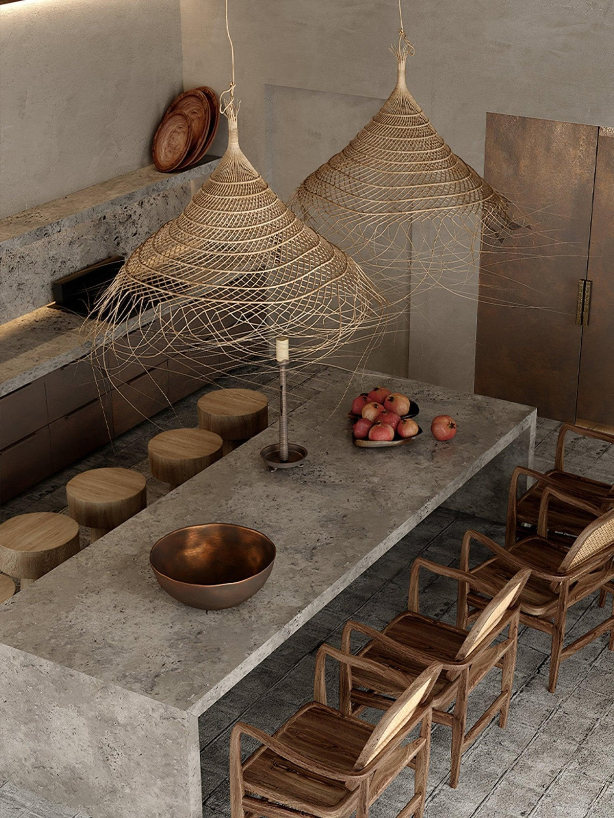 Wickora Vintage Wicker Pendant Lamp