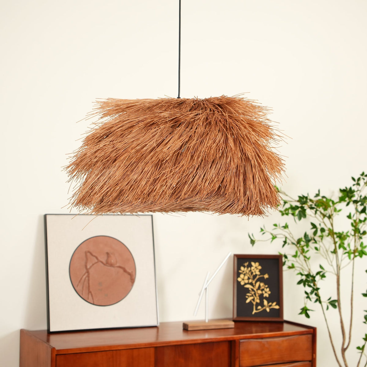 Wickora Vintage Wicker Pendant Lamp