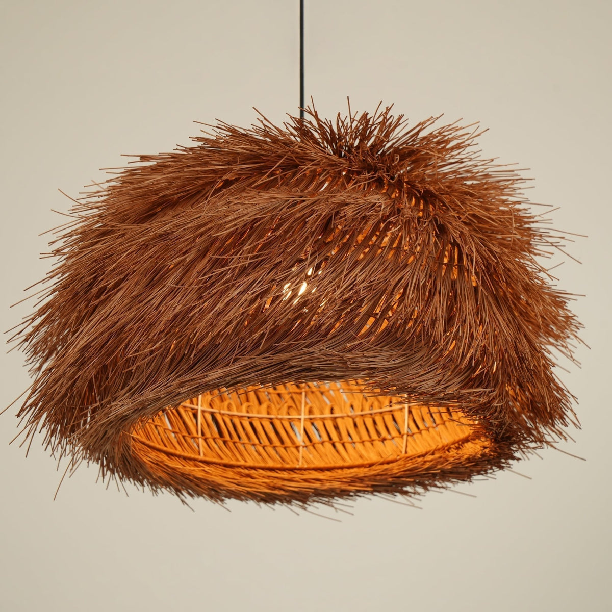 Wickora Vintage Wicker Pendant Lamp