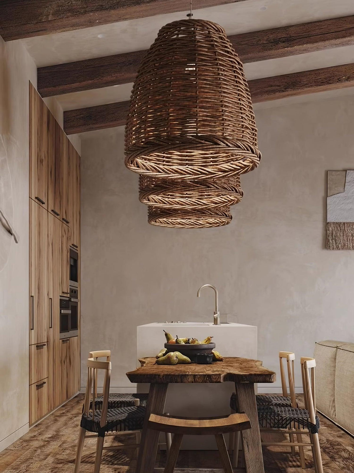 Wickora Vintage Wicker Pendant Lamp