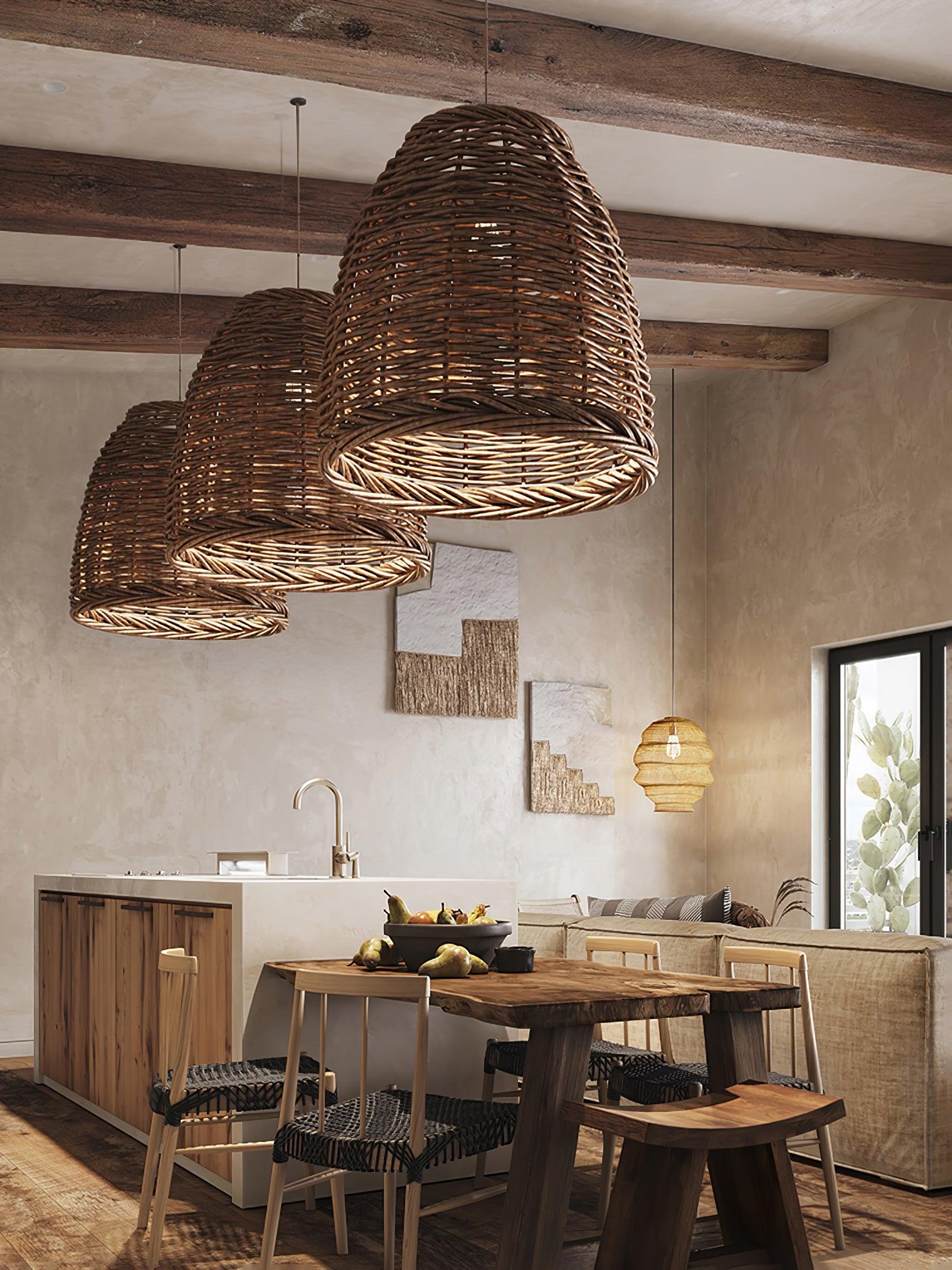 Wickora Vintage Wicker Pendant Lamp