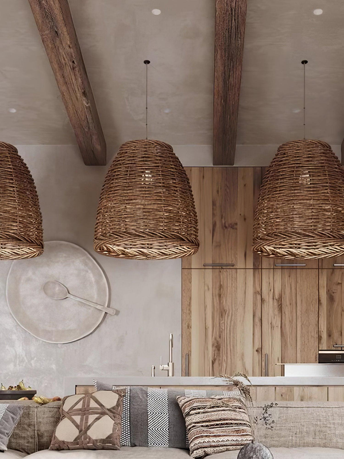 Wickora Vintage Wicker Pendant Lamp
