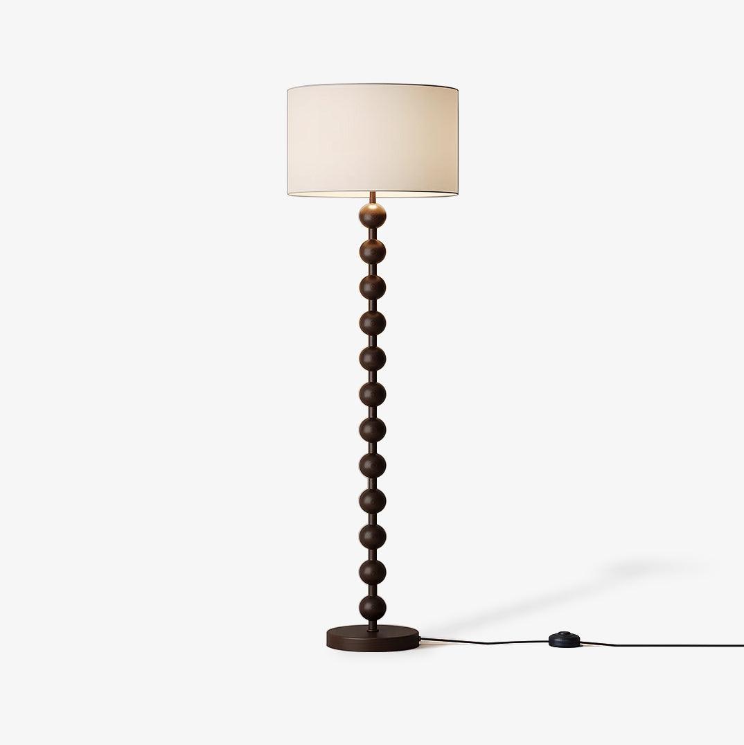 Paston Wood Fabric Floor Lamp