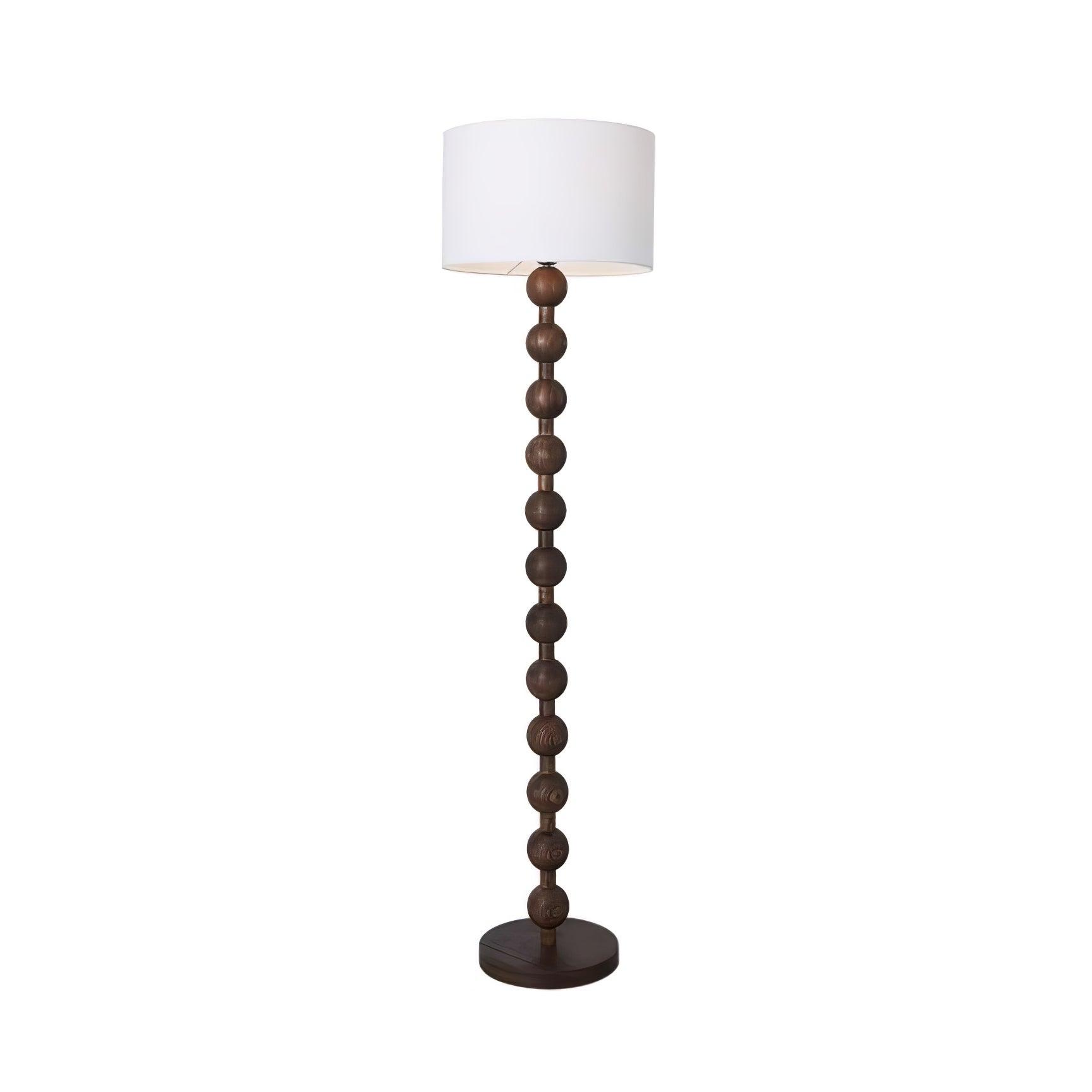 Paston Wood Fabric Floor Lamp
