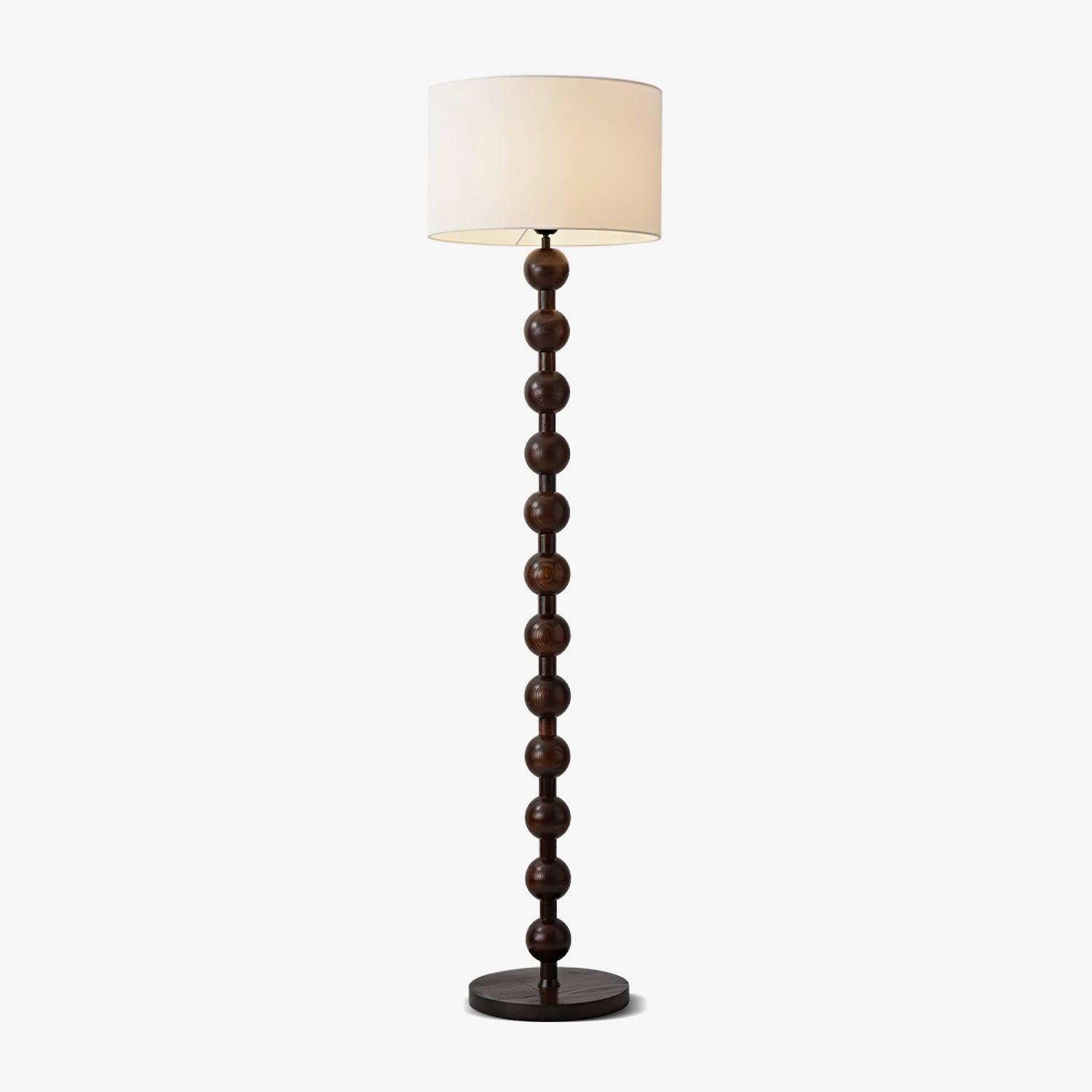 Paston Wood Fabric Floor Lamp