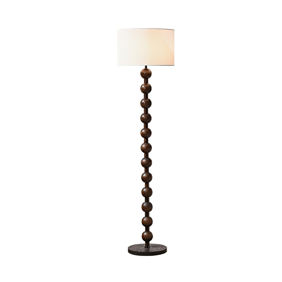 Paston Wood Fabric Floor Lamp