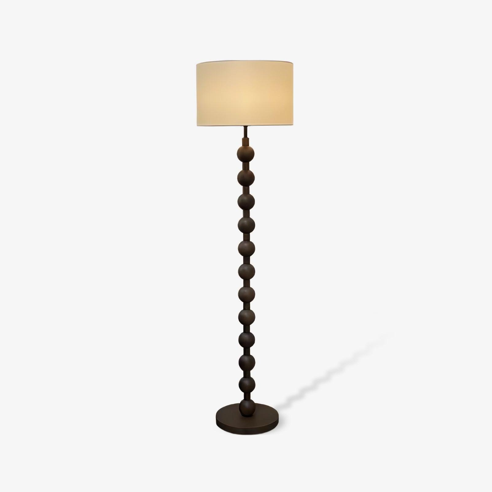 Paston Wood Fabric Floor Lamp