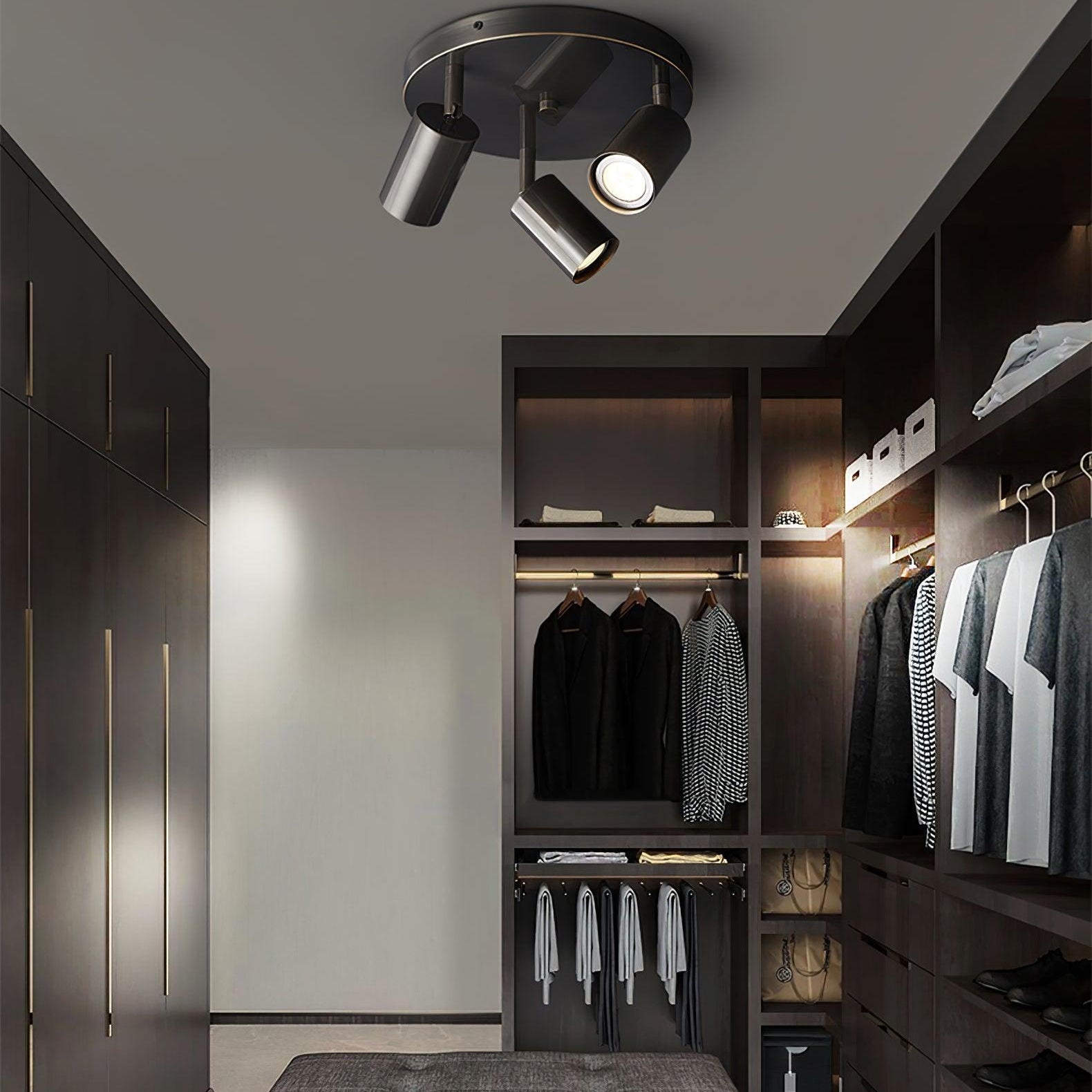 Solara Ceiling Lamp Brass Cylinder Adjustable Contemporary - Neutral Decor