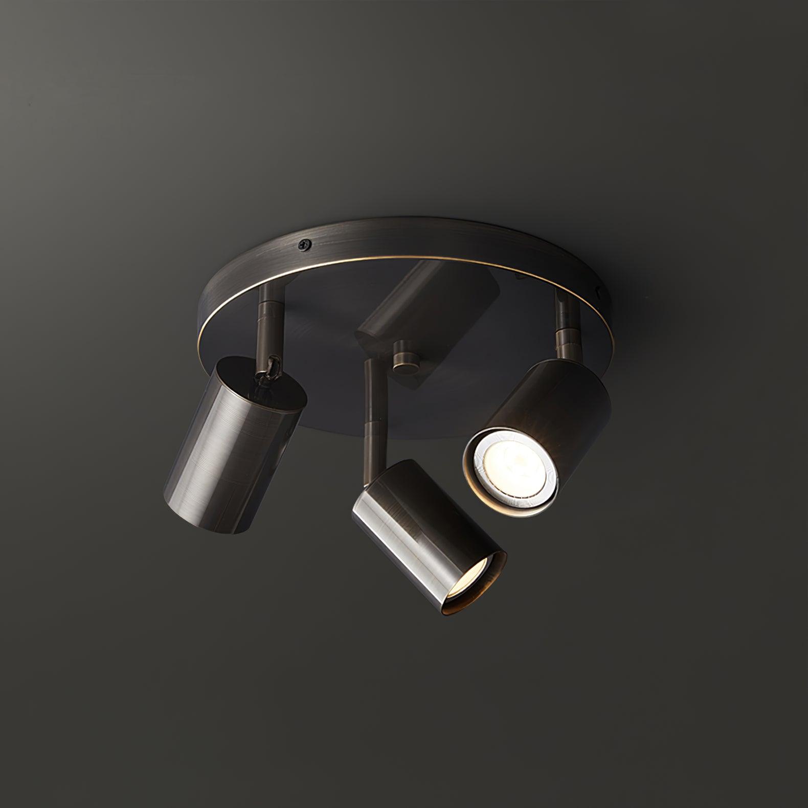 Solara Ceiling Lamp Brass Cylinder Adjustable Contemporary - Neutral Decor