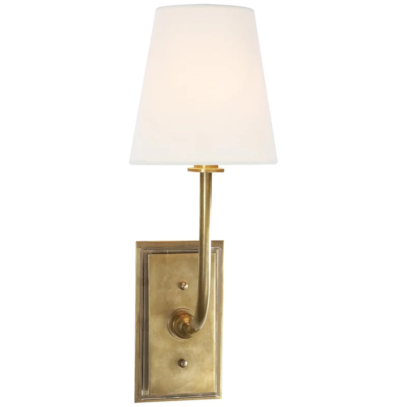 Sylvie Tapered Modern Fabric Wall Light