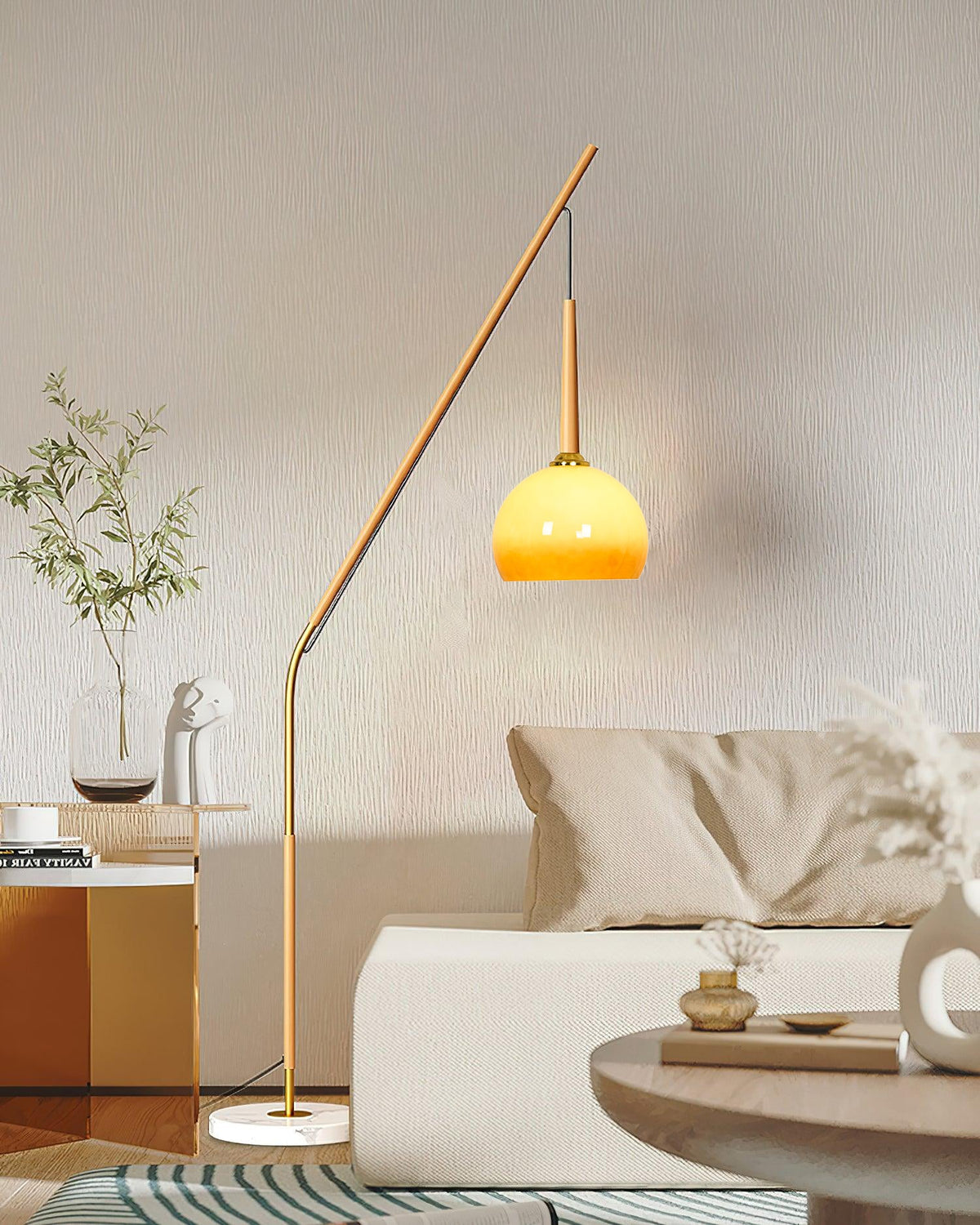 Catalil Retro Glass Floor Lamp
