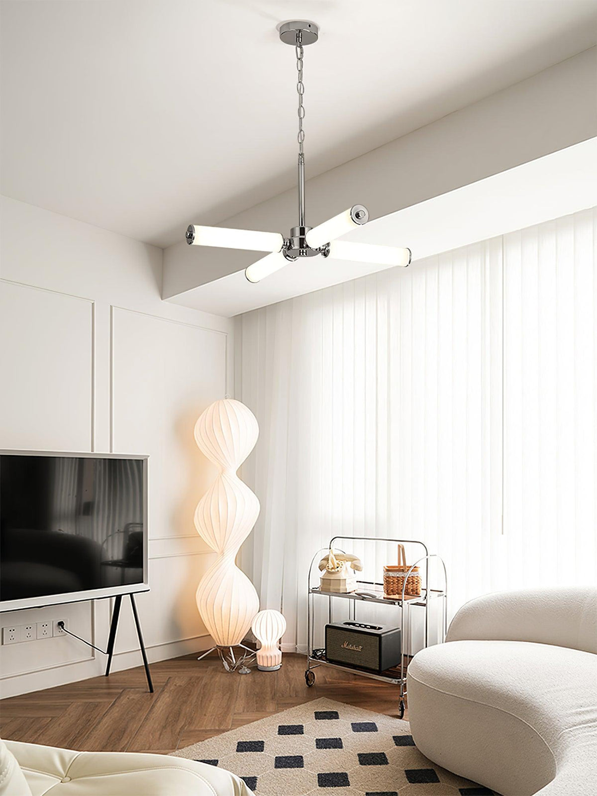 Zoliria Modern Minimalist LED Glass Chandelier