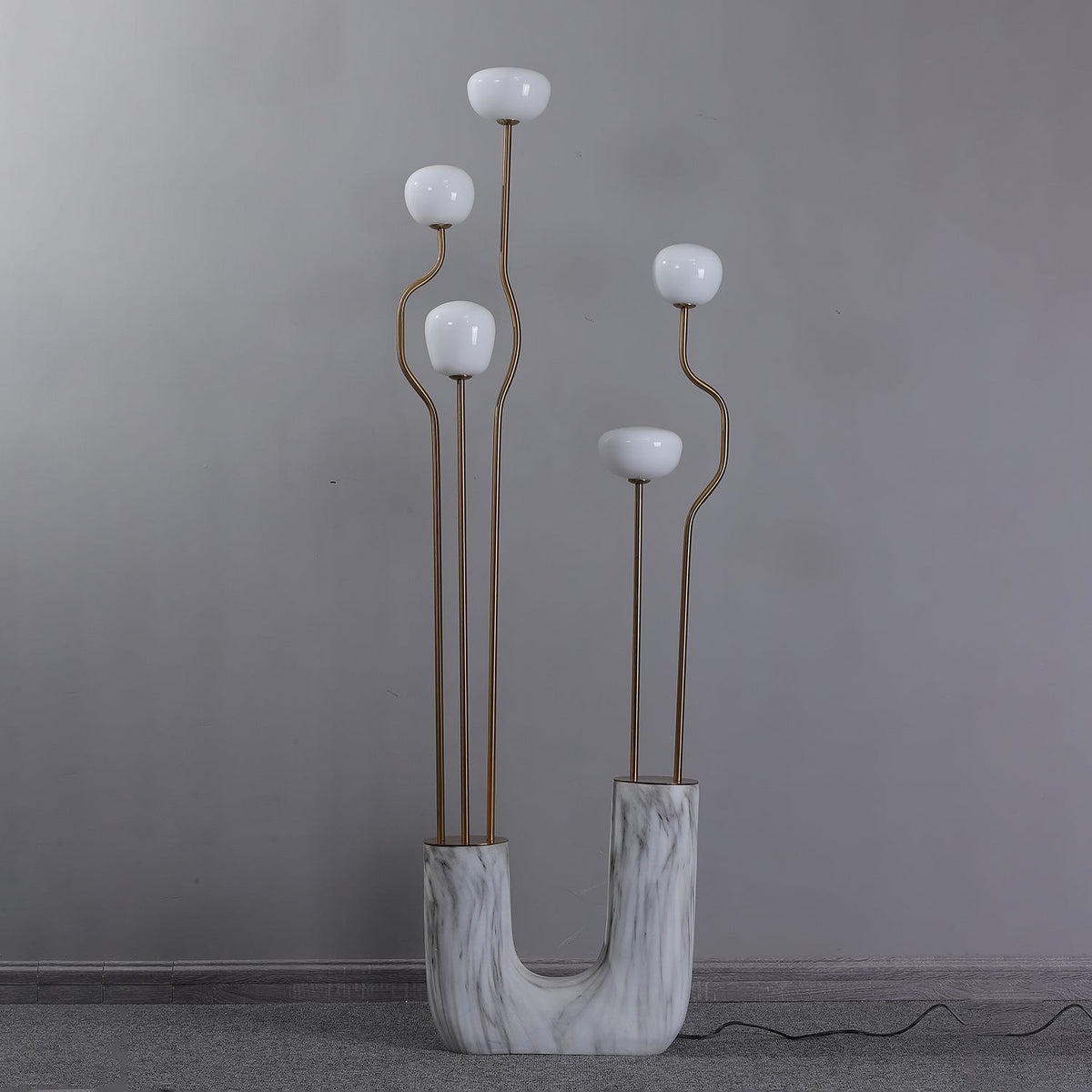 Lumon Marble Brass Modern Floor Lamp