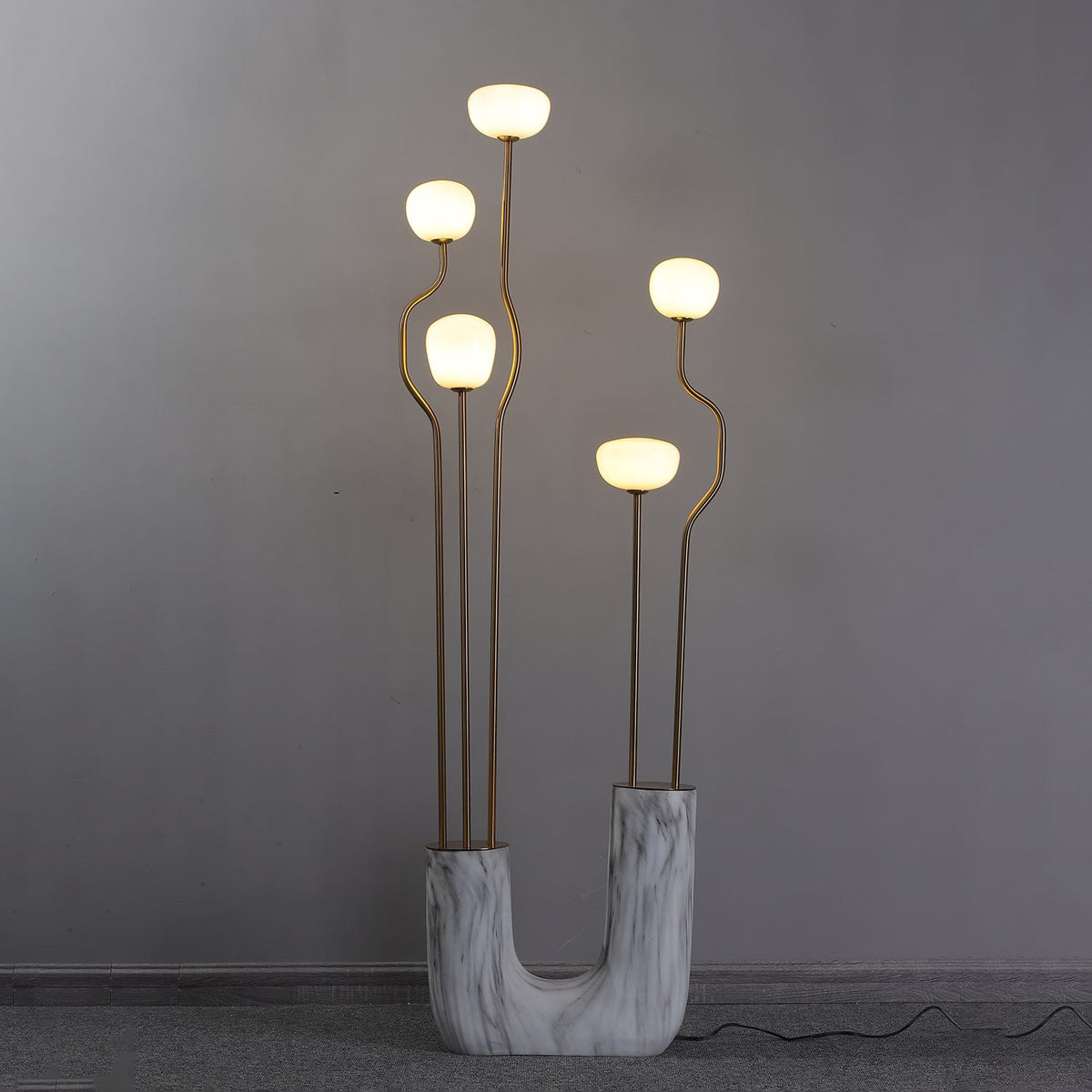 Lumon Marble Brass Modern Floor Lamp