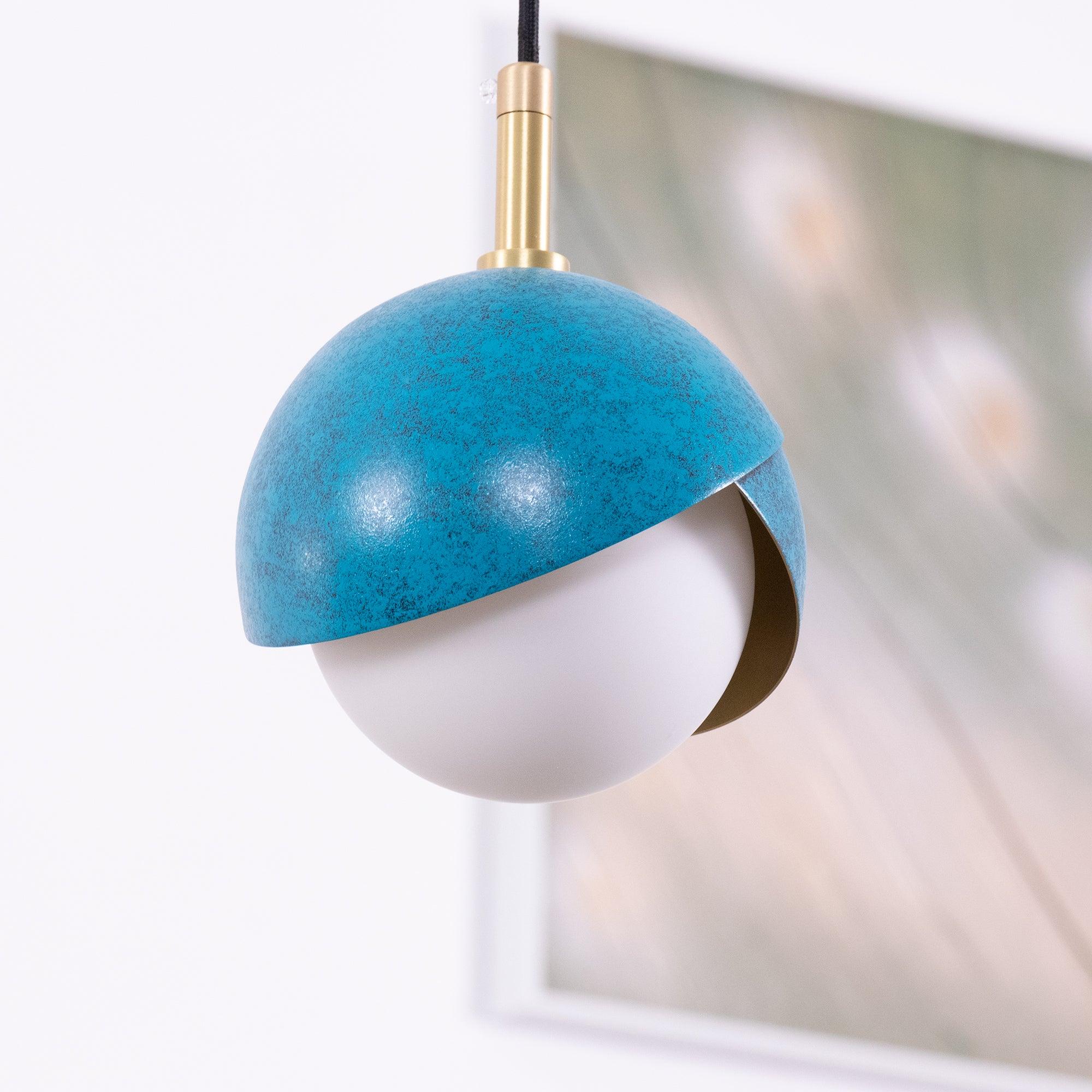 Jynara Pendant Lamp Brass Nested Opal Globe Modern