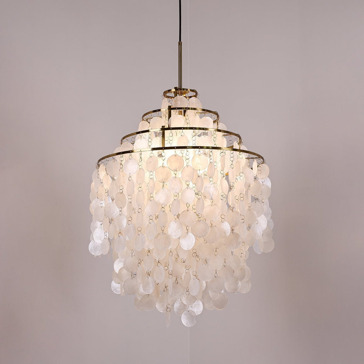 Rivena Pendant Lamp Round Shell Ring