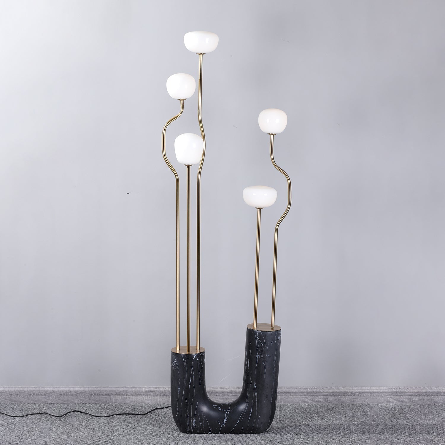 Lumon Marble Brass Modern Floor Lamp