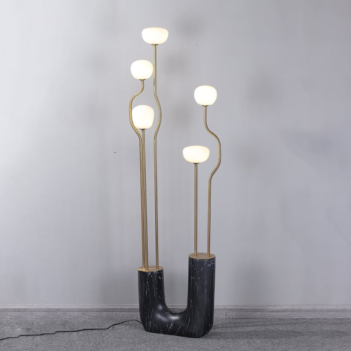 Lumon Marble Brass Modern Floor Lamp