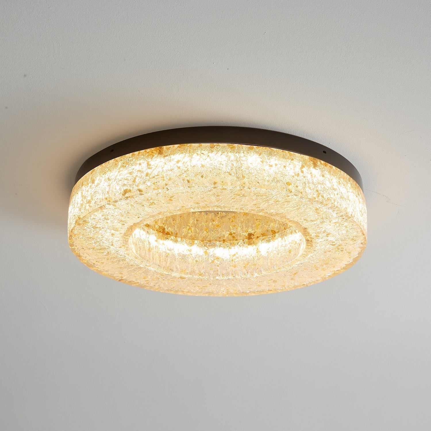 Dovira Ice Crack Circle Resin Ceiling Lamp