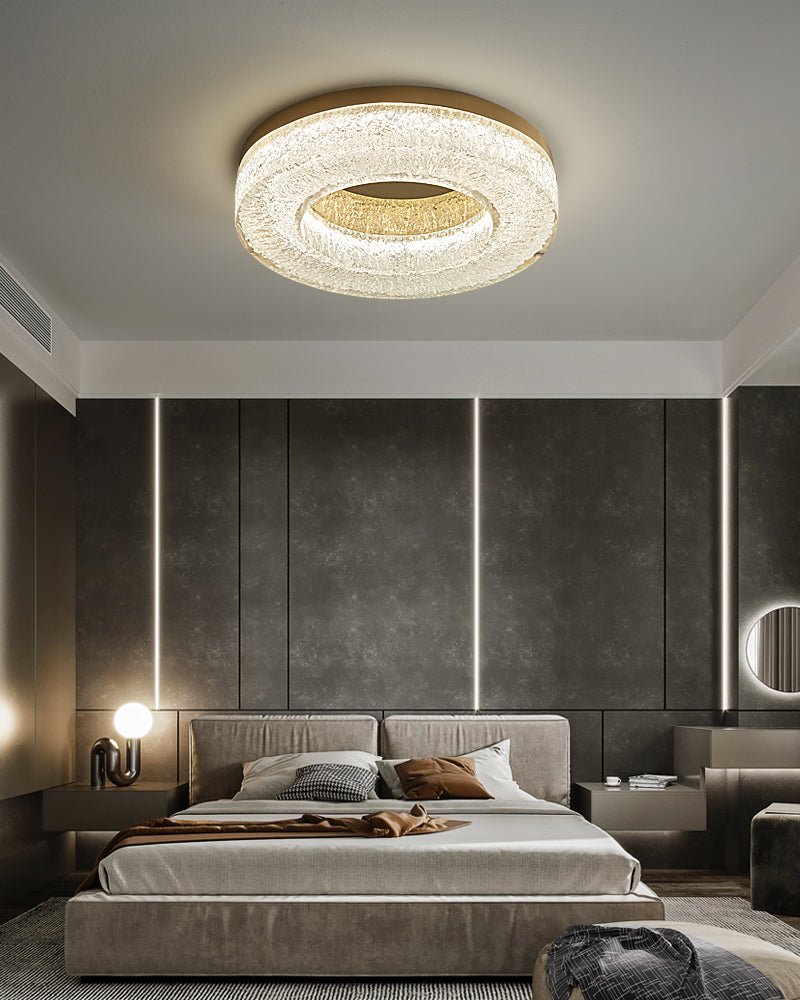 Dovira Ice Crack Circle Resin Ceiling Lamp
