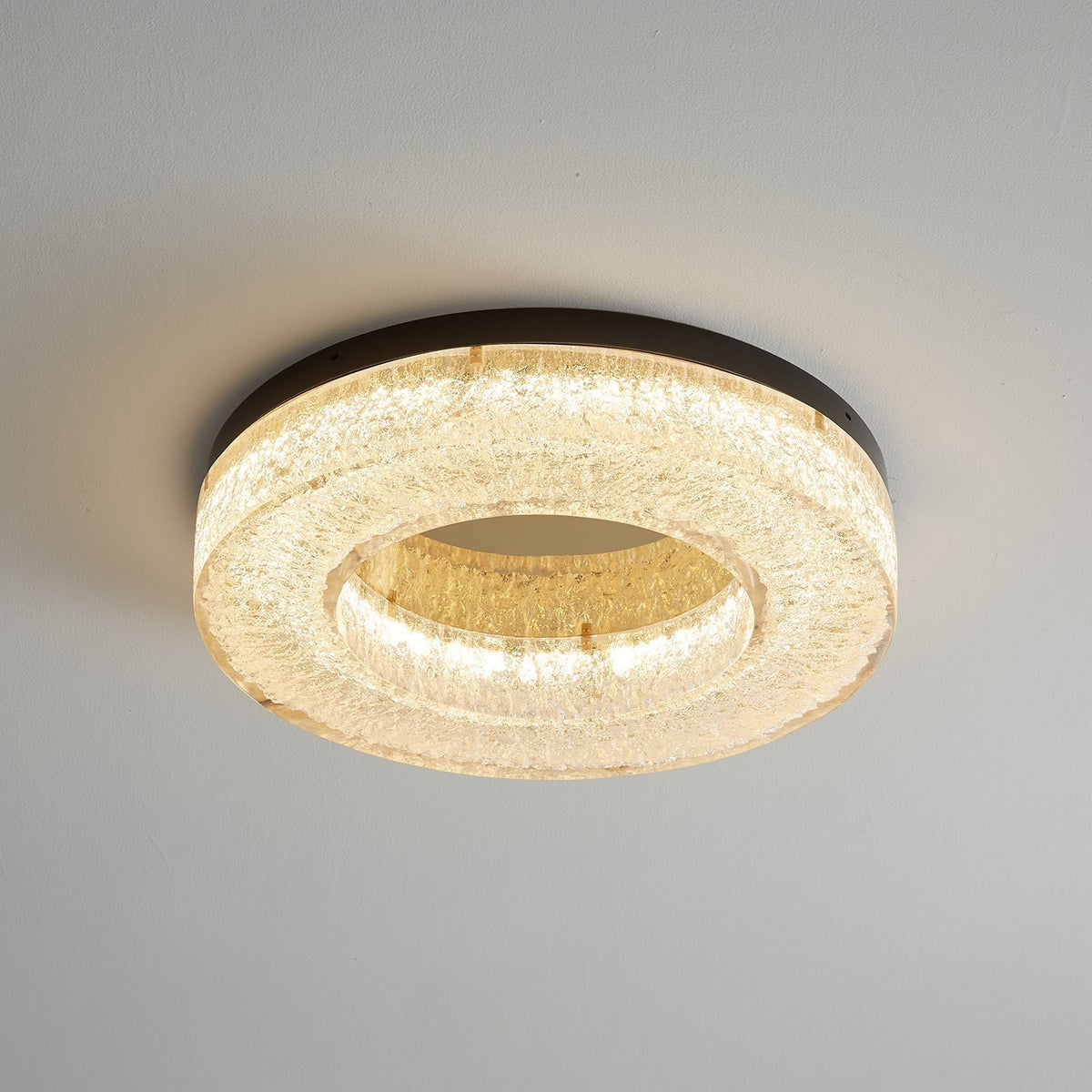 Dovira Ice Crack Circle Resin Ceiling Lamp