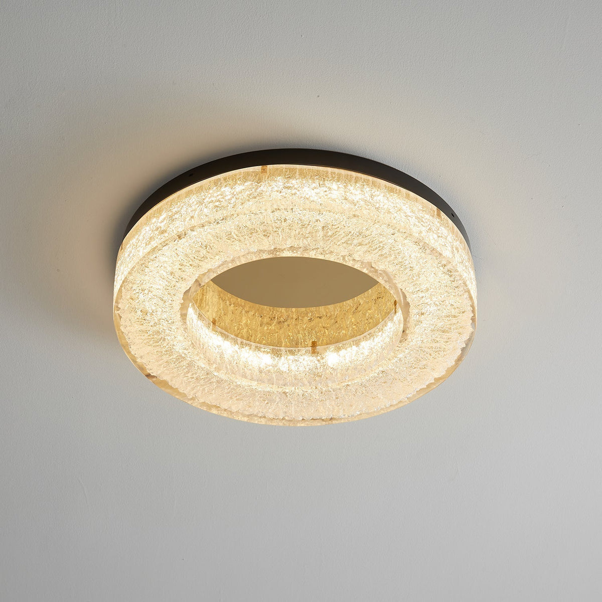 Dovira Ice Crack Circle Resin Ceiling Lamp