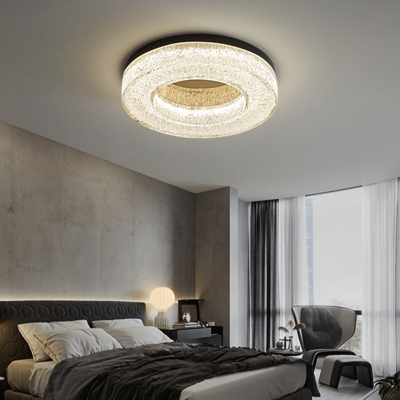 Dovira Ice Crack Circle Resin Ceiling Lamp