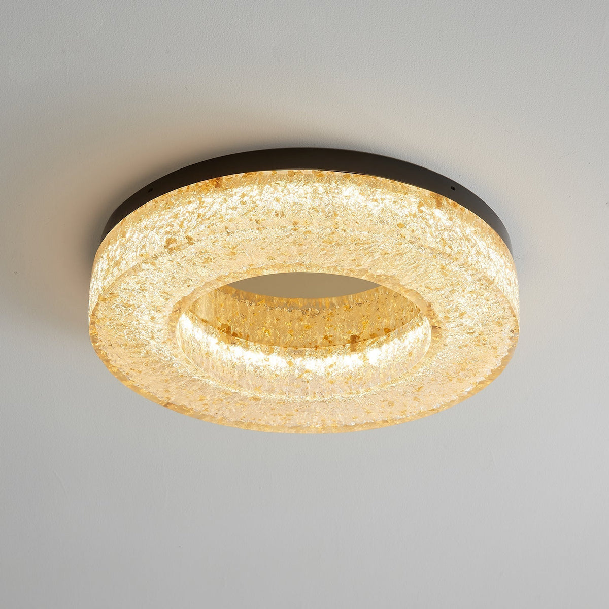 Dovira Ice Crack Circle Resin Ceiling Lamp