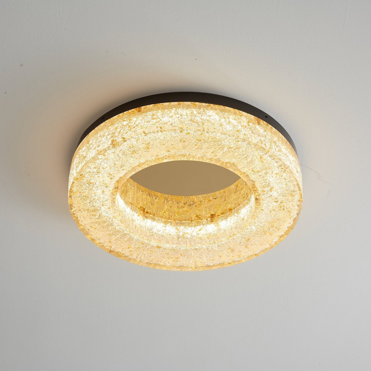 Dovira Ice Crack Circle Resin Ceiling Lamp