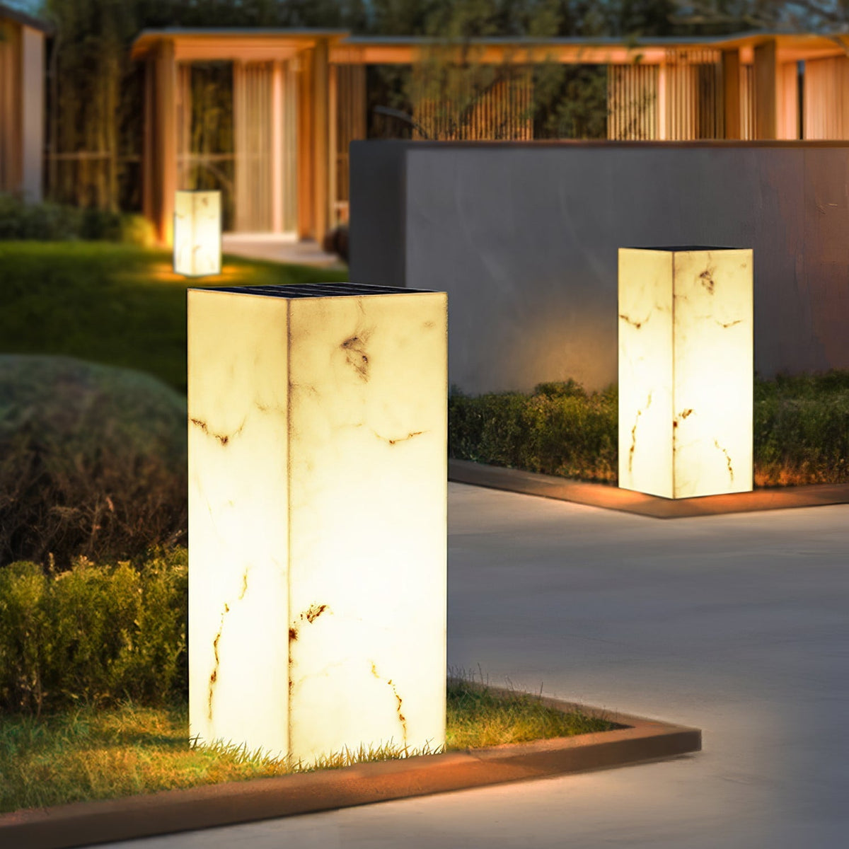Ardorion Modern Minimalist Cube Marble Outdoor Light