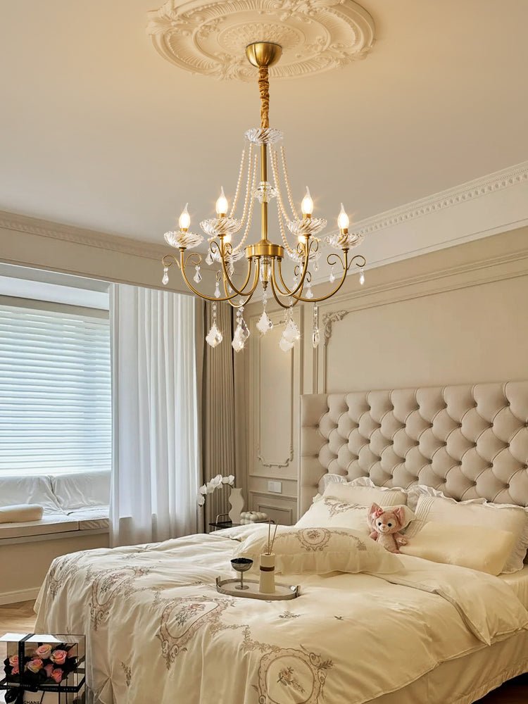 Elyisian Chandelier Pearl Crystal Elegant Classic