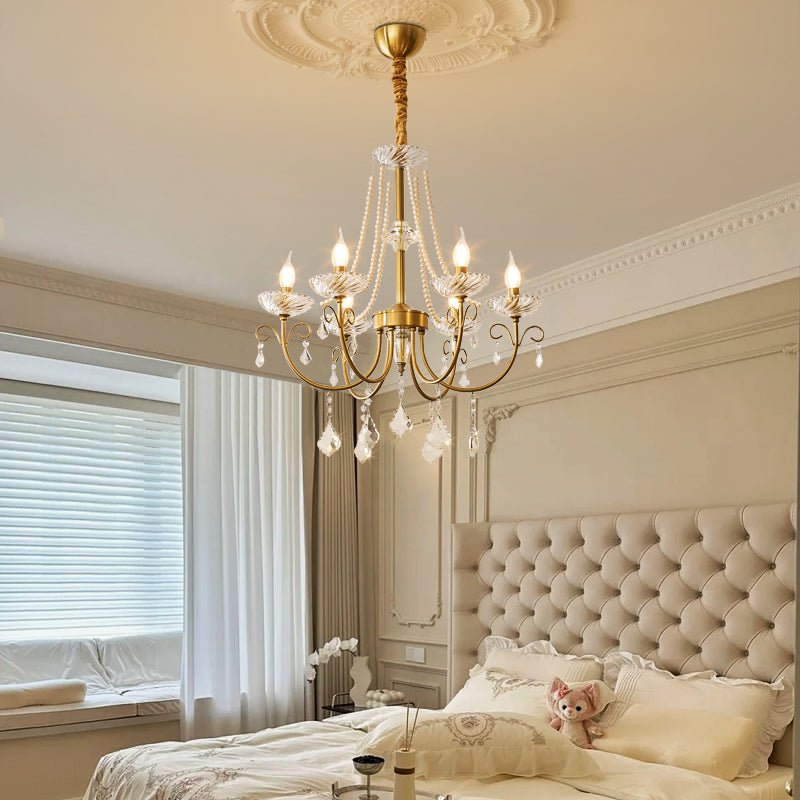 Elyisian Chandelier Pearl Crystal Elegant Classic