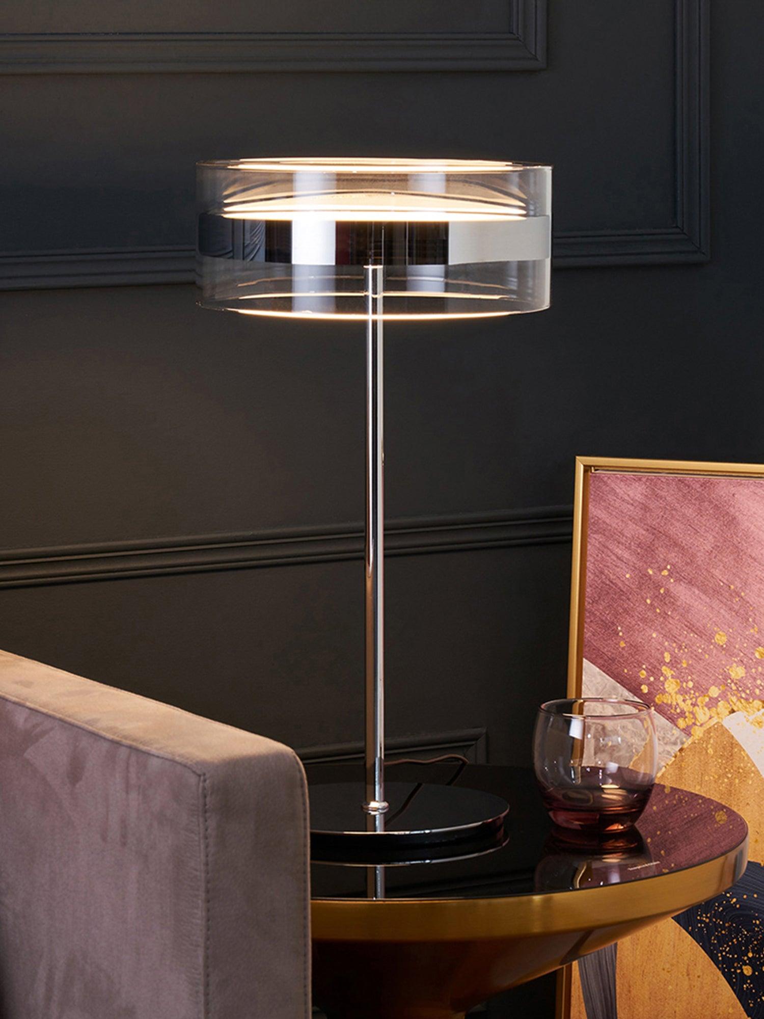 Lioreette Chrome & Glass Table Lamp