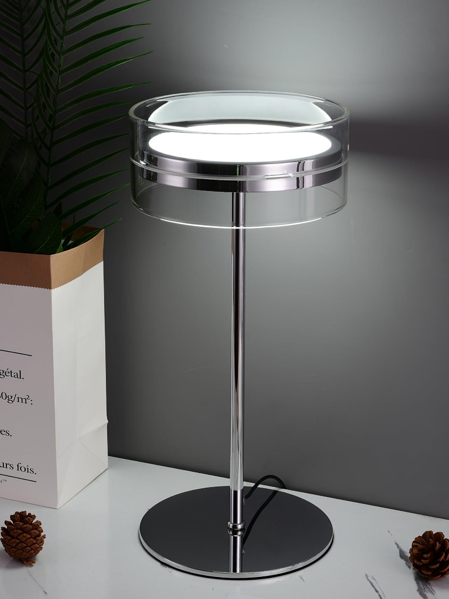 Lioreette Chrome & Glass Table Lamp