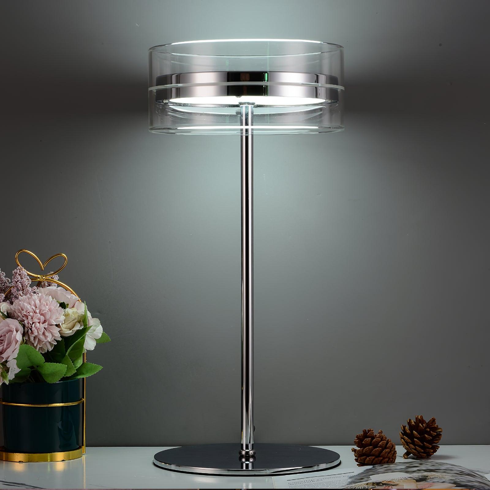 Lioreette Chrome & Glass Table Lamp