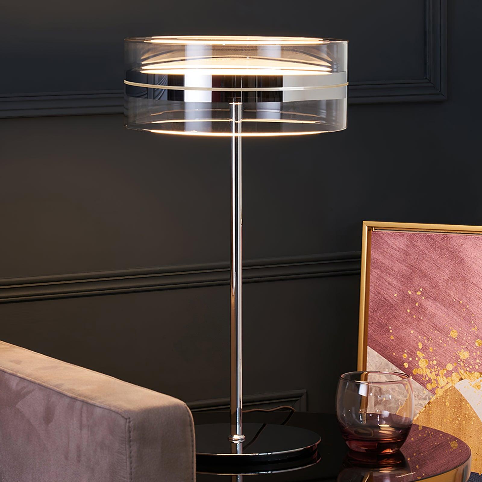 Lioreette Chrome & Glass Table Lamp