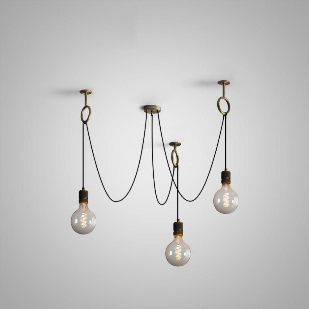 Miririne Chandelier Industrial Spider Bulb Hanging