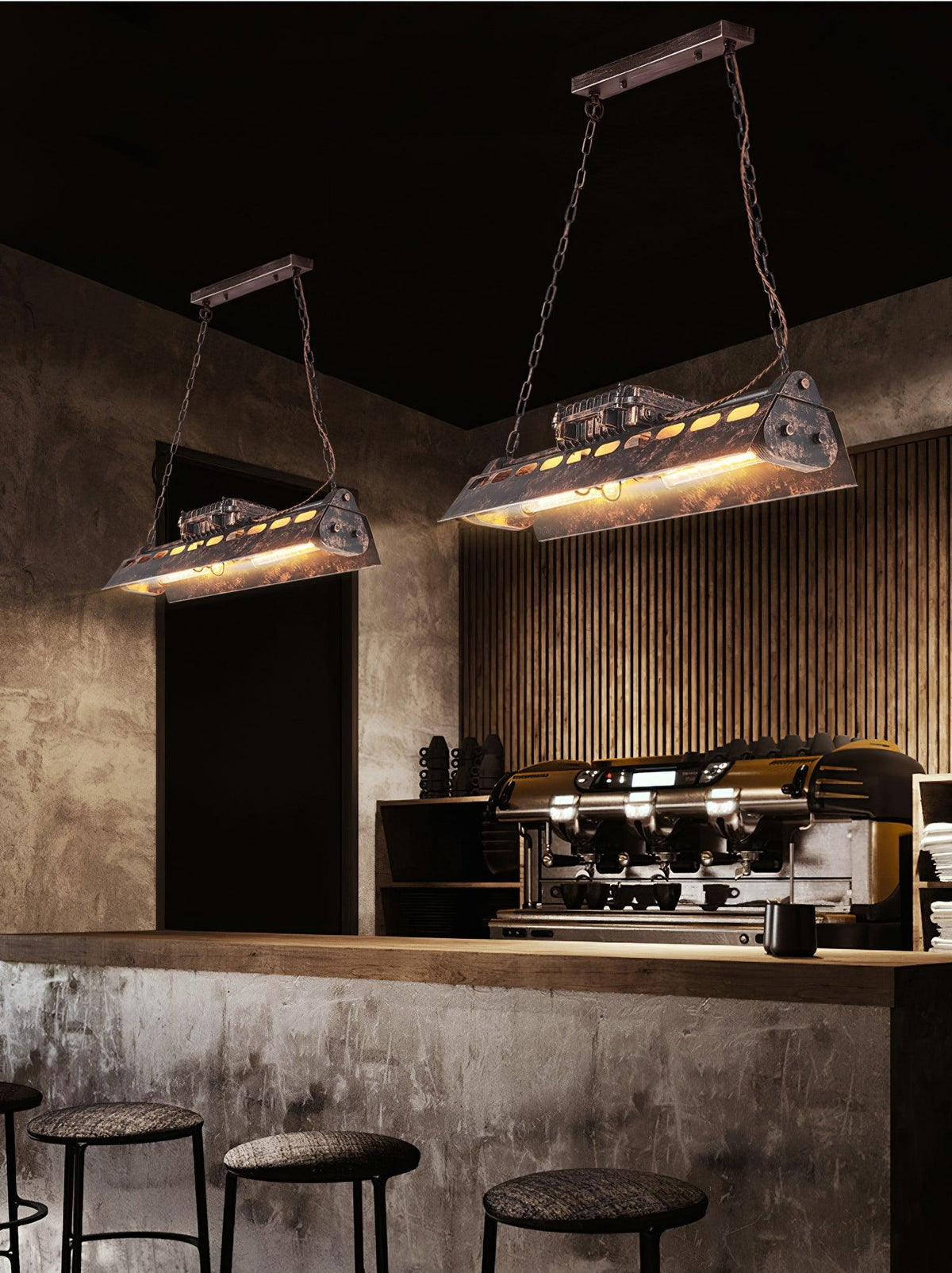 Mael Chandelier Industrial Rectangular Frame