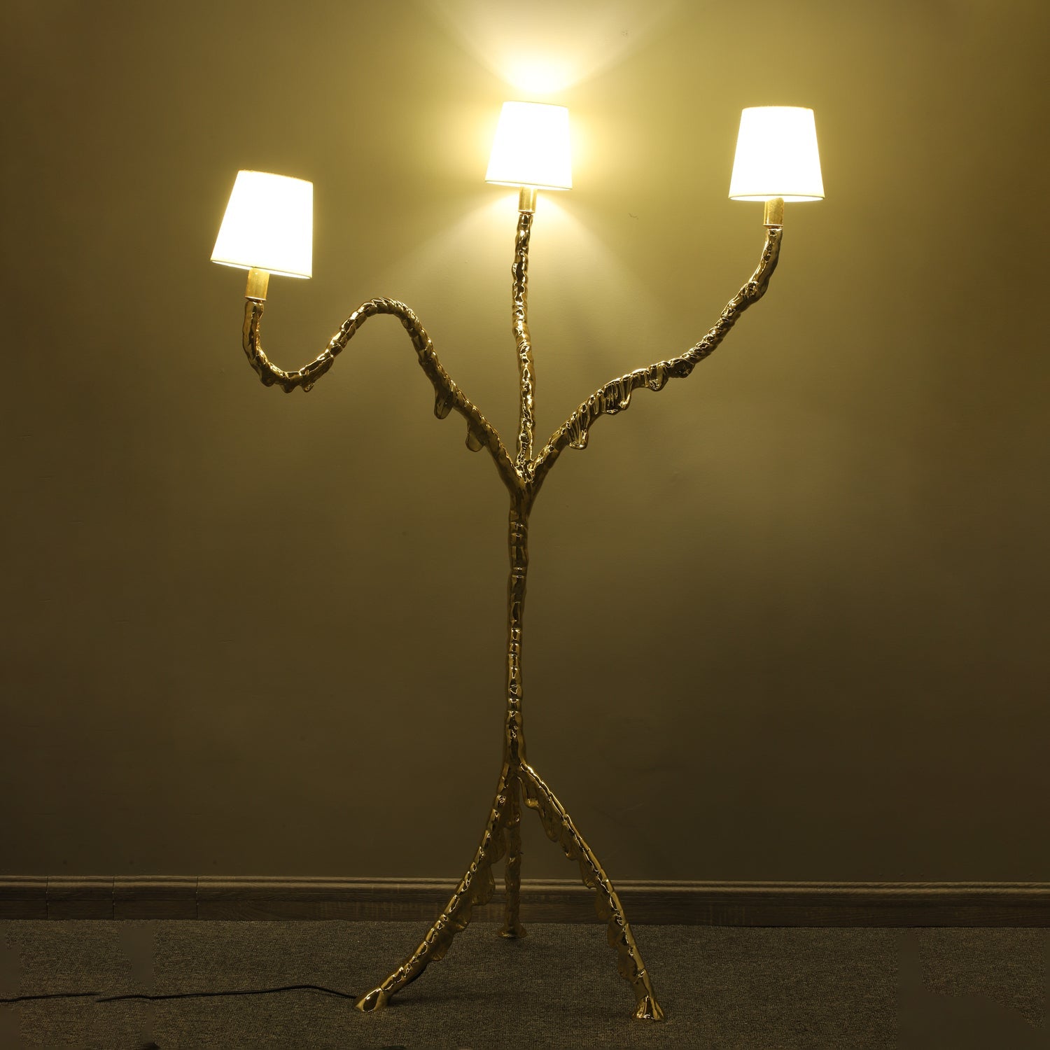 Dendria Triple-Arm Branch Sculptural Floor Lamp