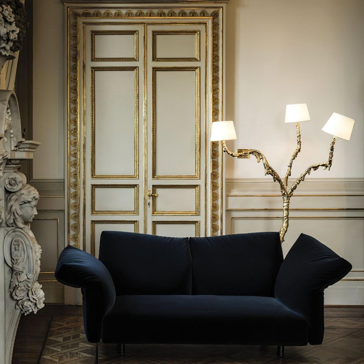 Dendria Triple-Arm Branch Sculptural Floor Lamp