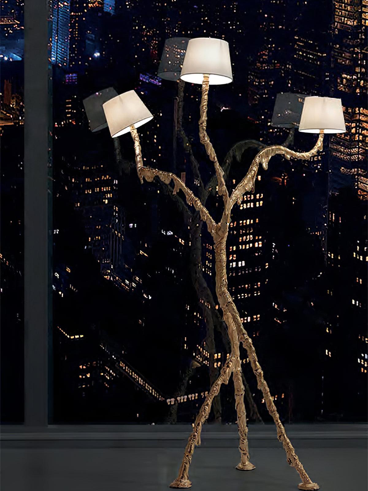 Dendria Triple-Arm Branch Sculptural Floor Lamp