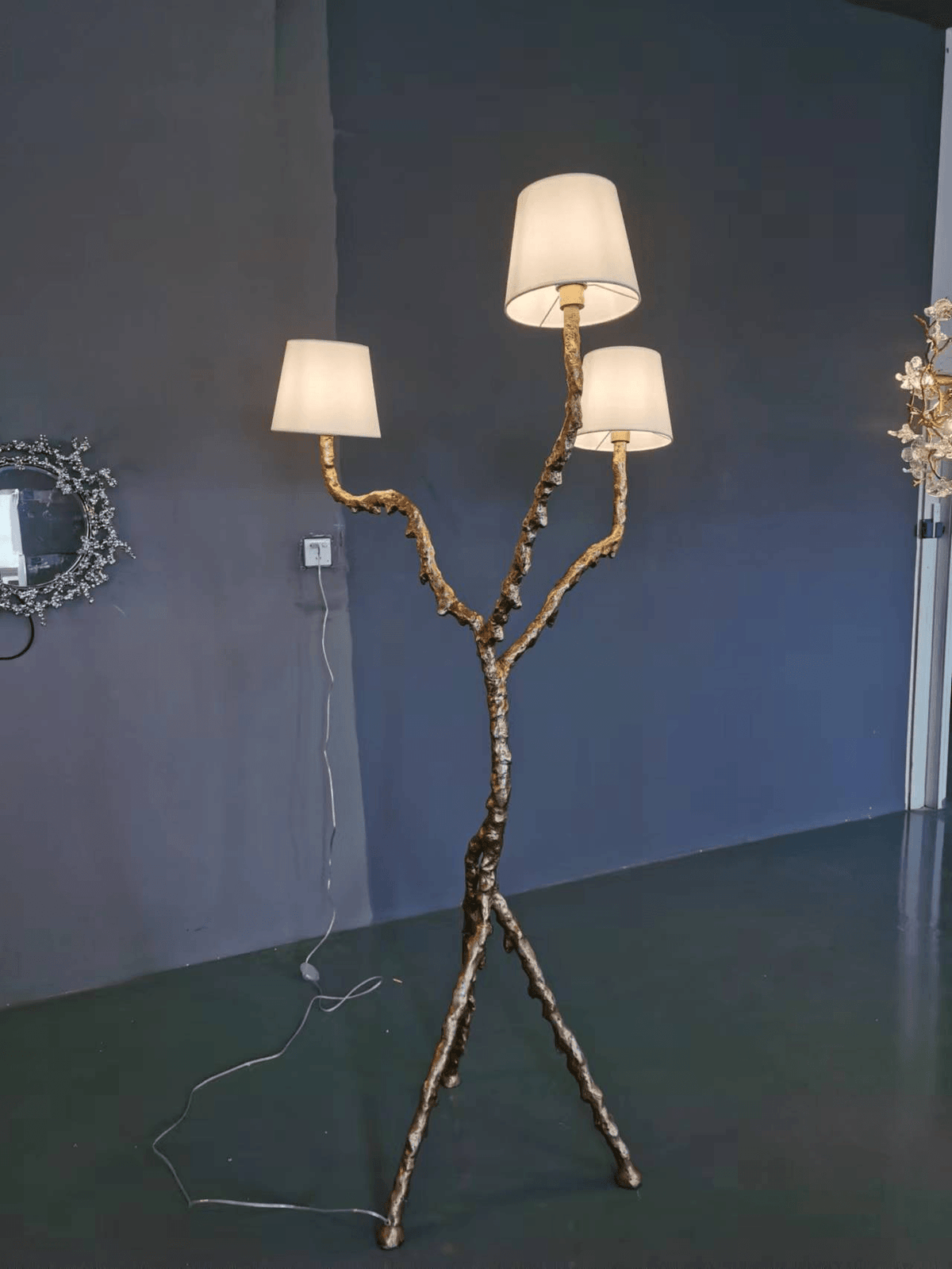 Dendria Triple-Arm Branch Sculptural Floor Lamp
