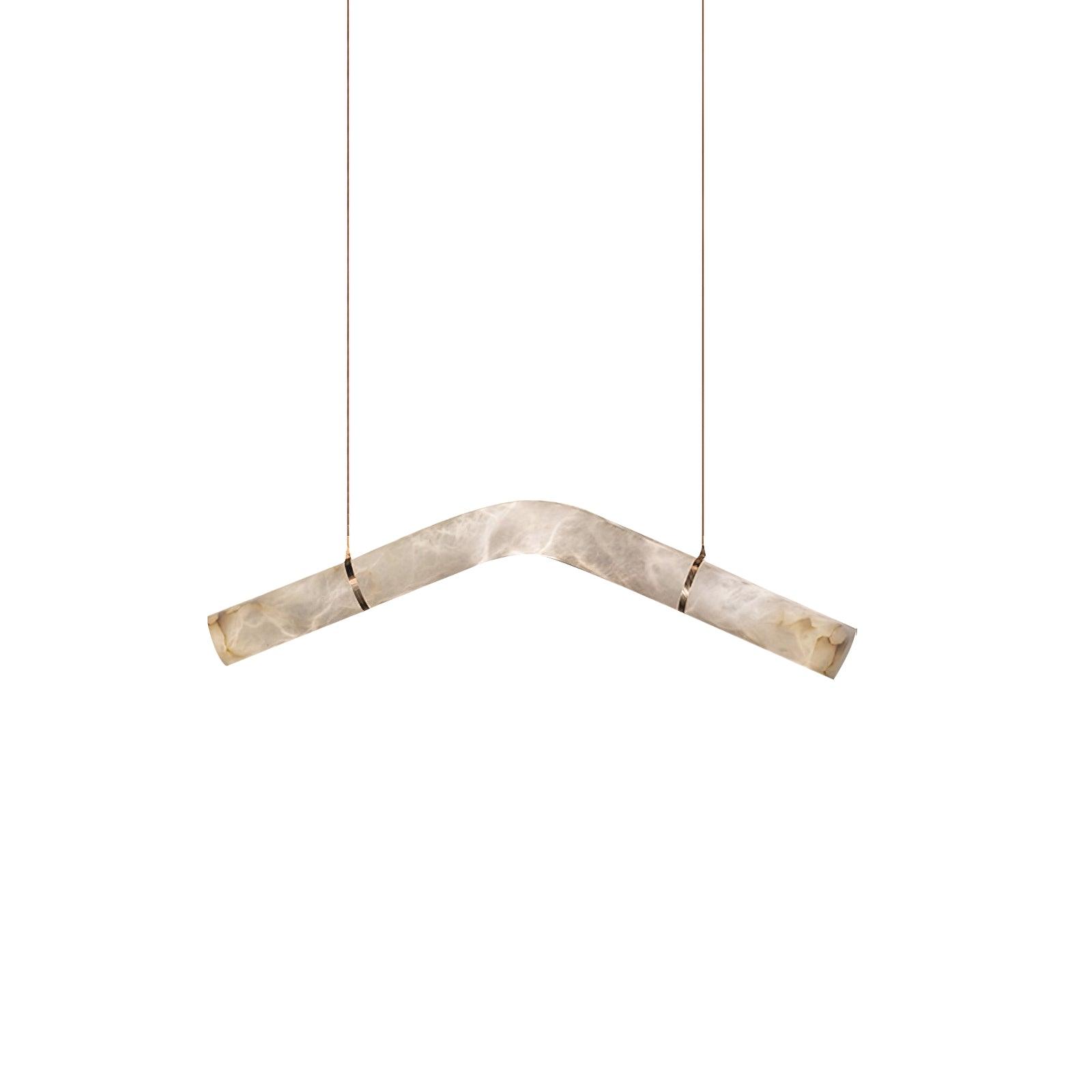 Mithos Curved Alabaster Pendant Light