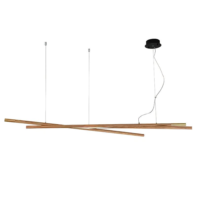 Elvuaine Chandelier Wooden Linear LED