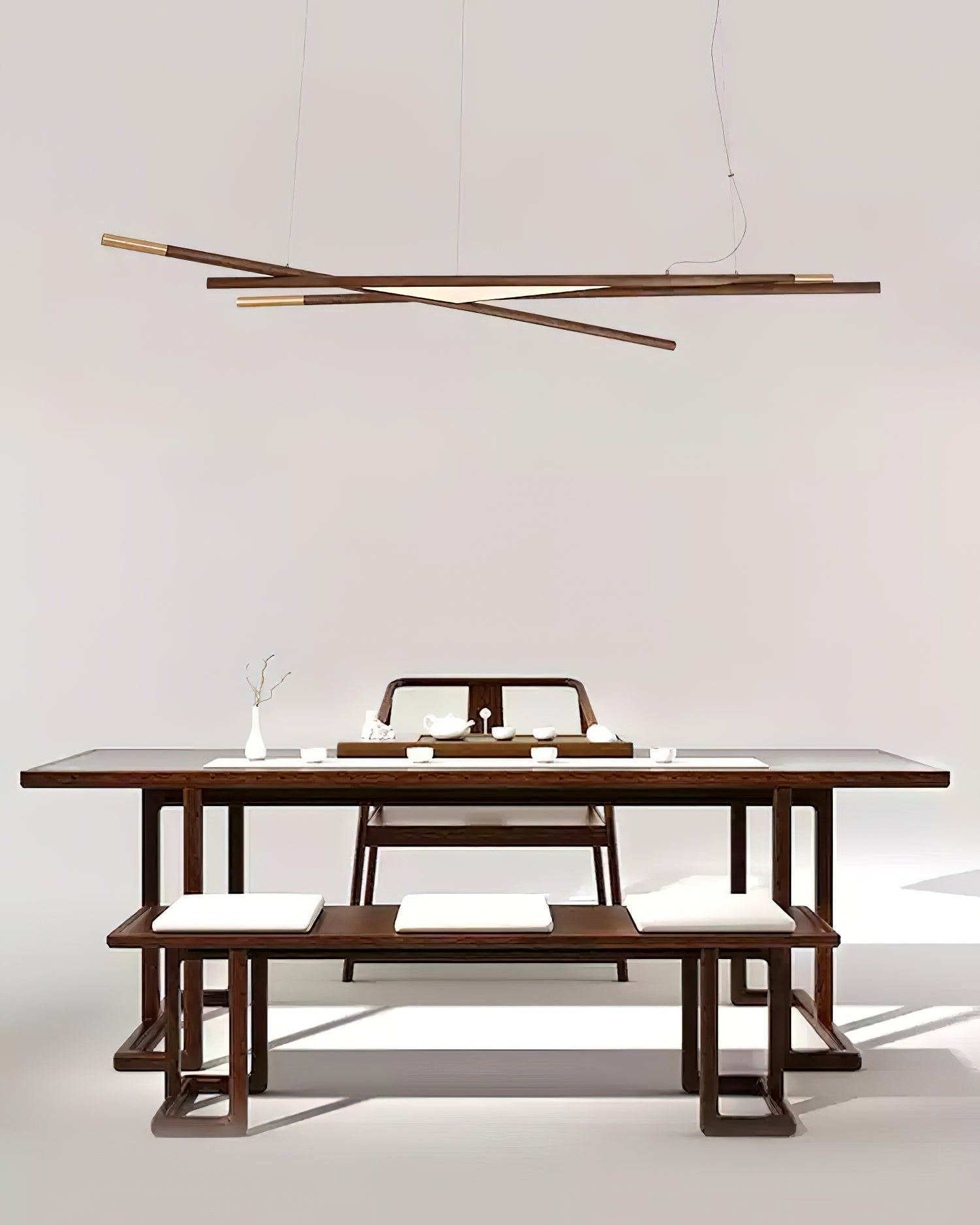 Elvuaine Chandelier Wooden Linear LED