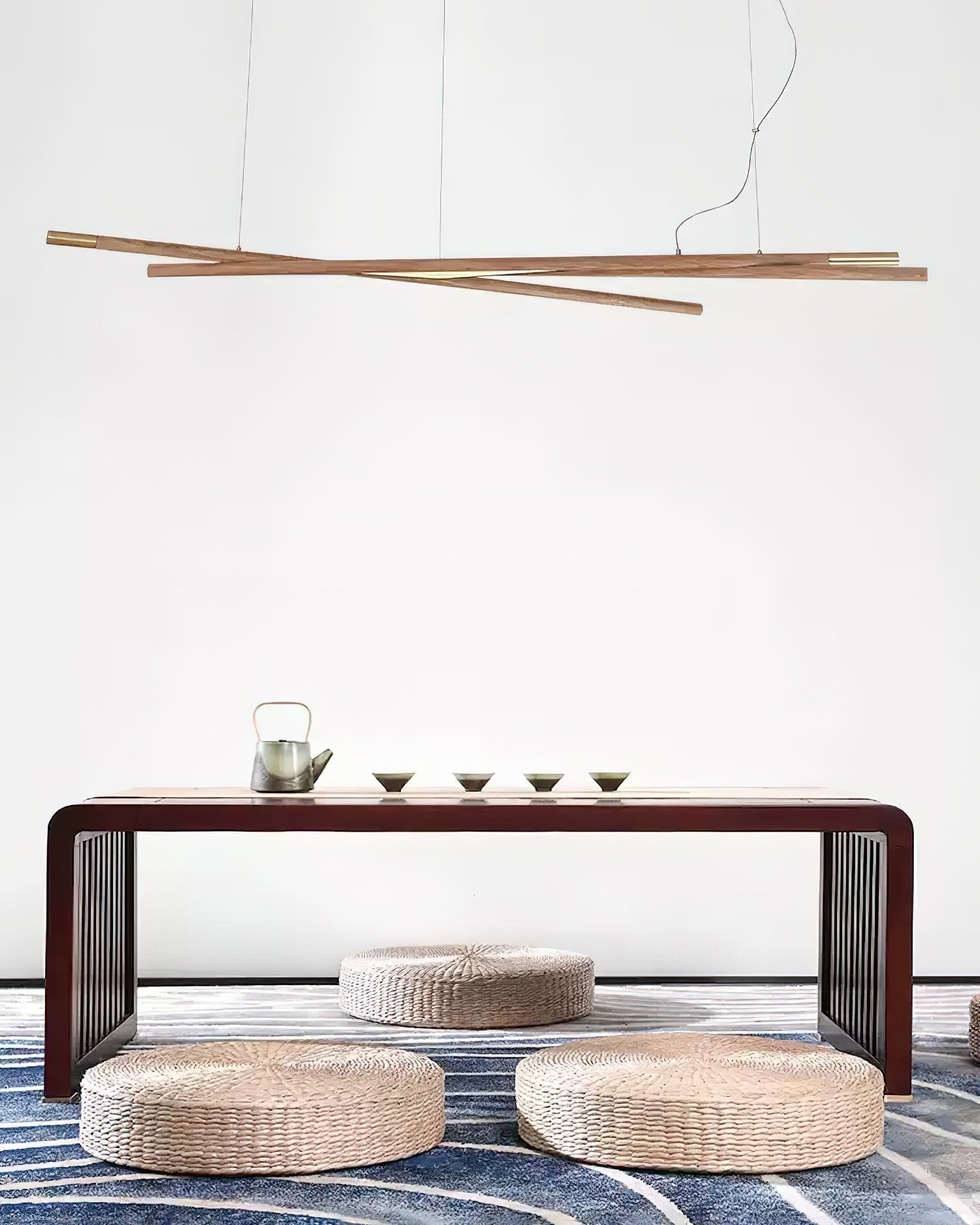 Elvuaine Chandelier Wooden Linear LED