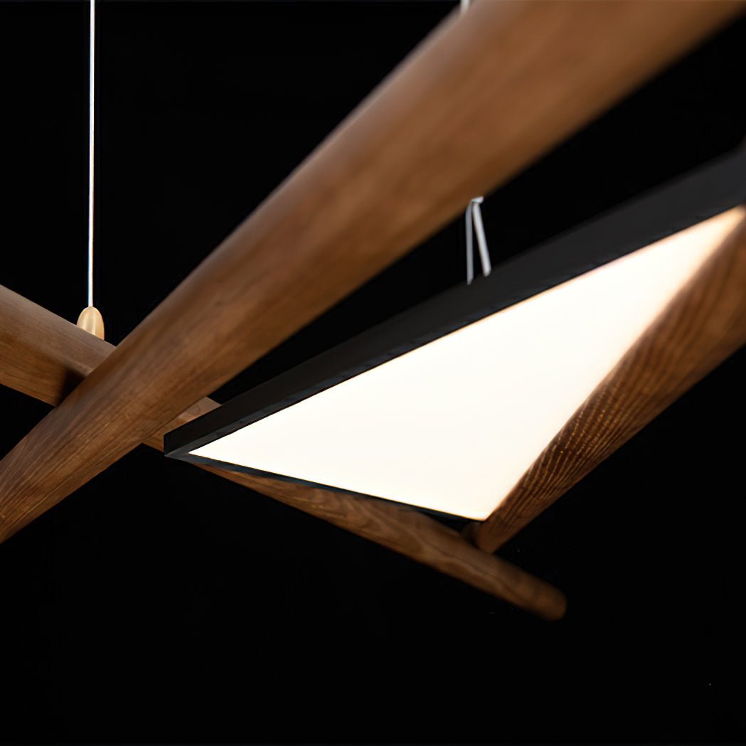 Elvuaine Chandelier Wooden Linear LED