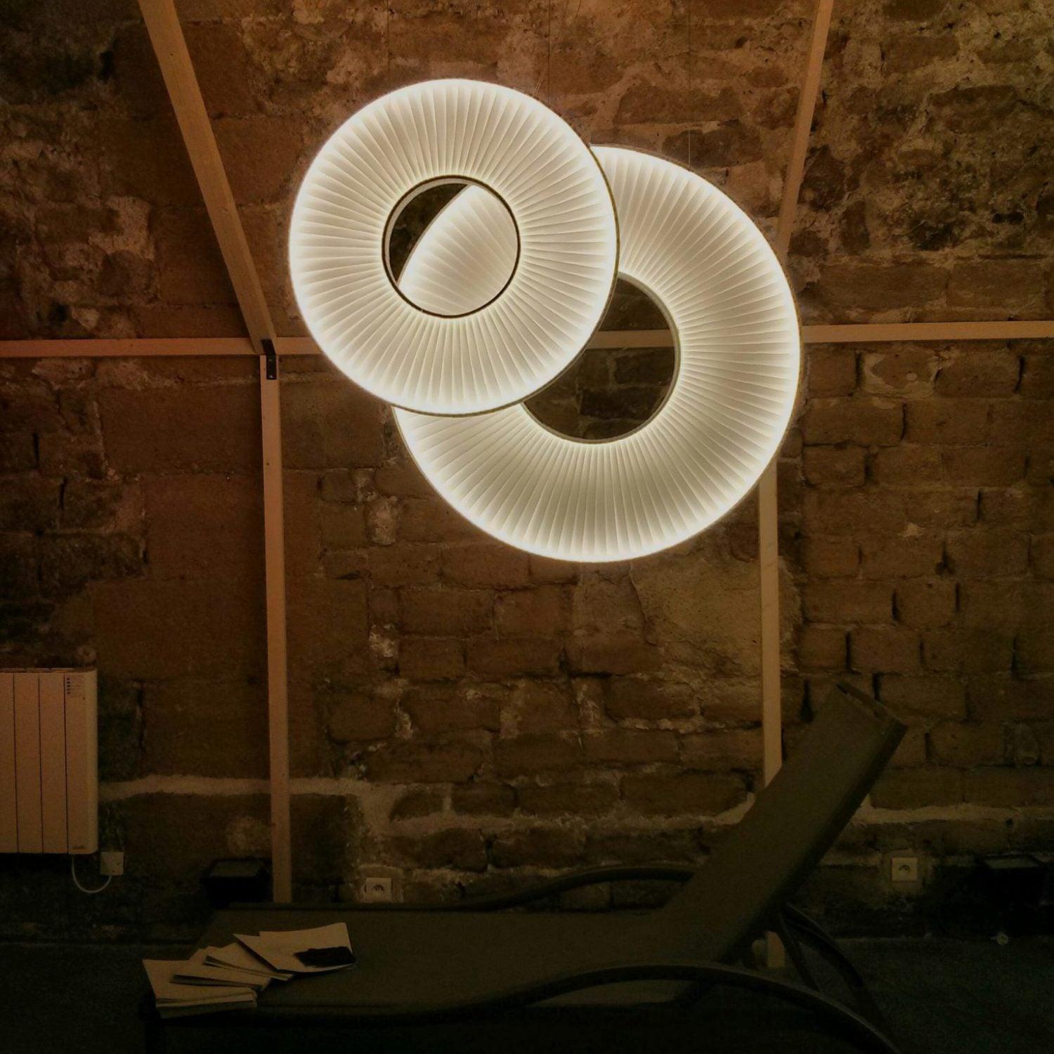Lumira Pendant Lamp White Fabric Classic