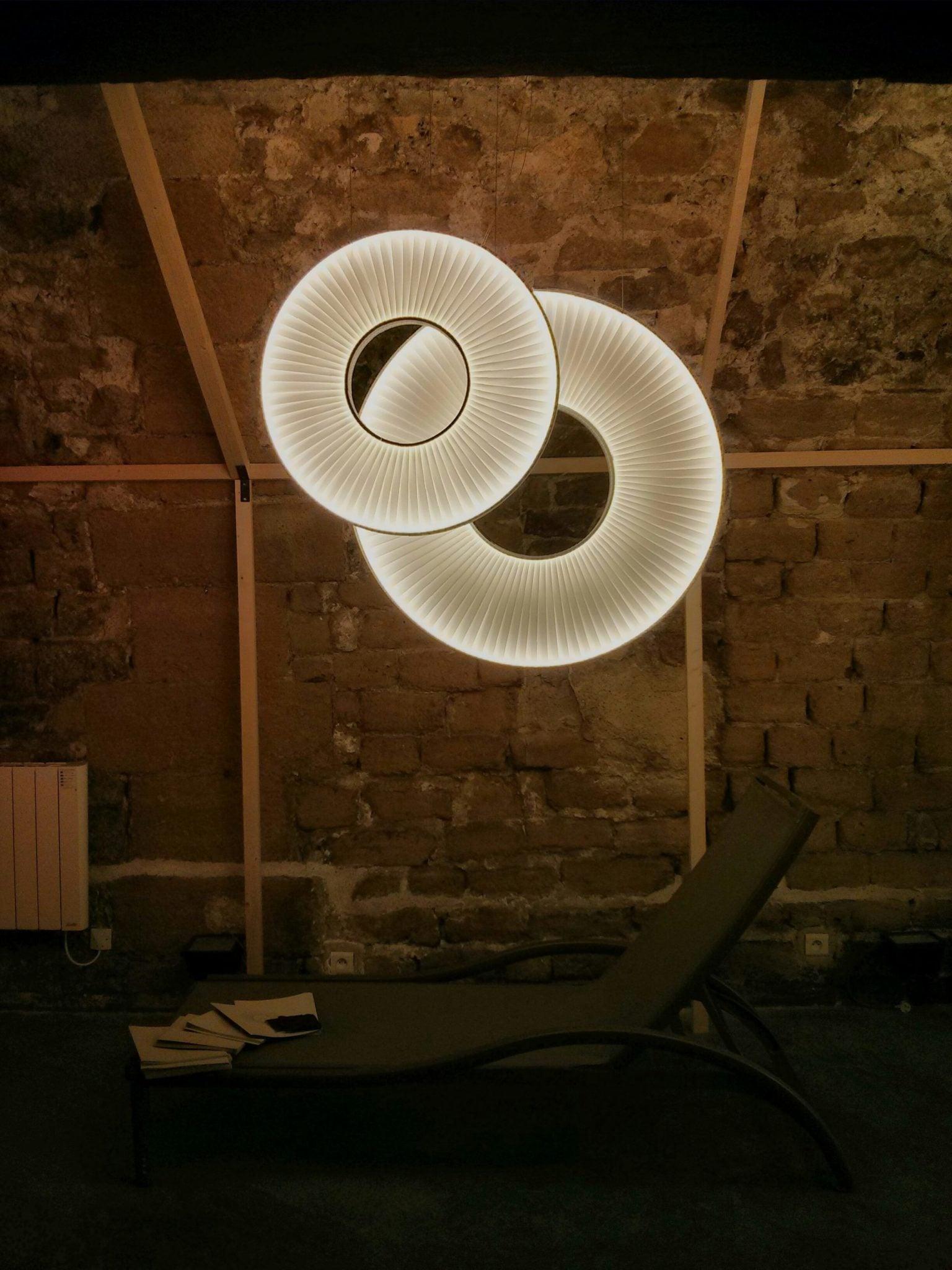 Lumira Pendant Lamp White Fabric Classic